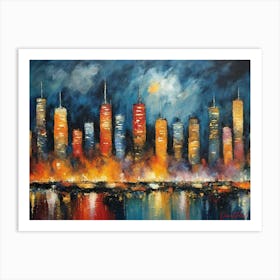 Nighttime Scene Of Tokyo City Pt. 2 Art Print