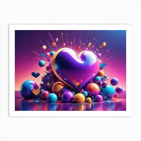 Colorful Heart Creative 2 Art Print