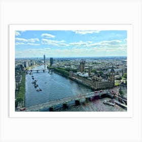 Big Ben And The River Thames From The London Eye (UK Series) Art Print