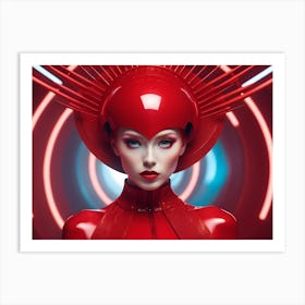 Futuristic Woman 1 Art Print