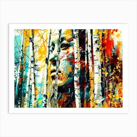 Indigenous Forest - Birch Trees Art Print