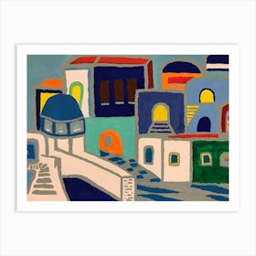 Abstract acrylic buildings Art Print