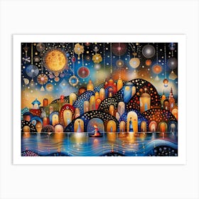 Night In The City 3 Art Print