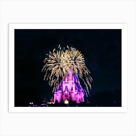 The Castle And Fireworks Art Print
