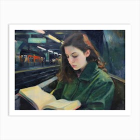 Girl Reading A Book 6 Art Print