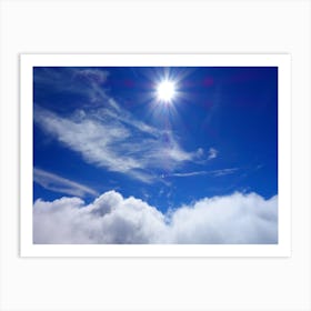 Sun Shining Through Clouds Art Print