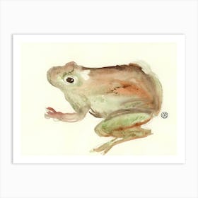 Toad - watercolor painting Anton Maliar frog minimal Art Print