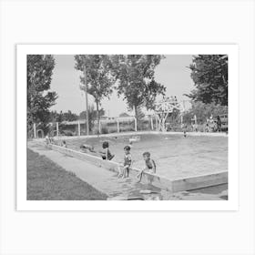 Swimming Pool At Athena, Oregon, This Pool Is Near The Fsa (Farm Security Administration) Migratory Labor Camp Art Print