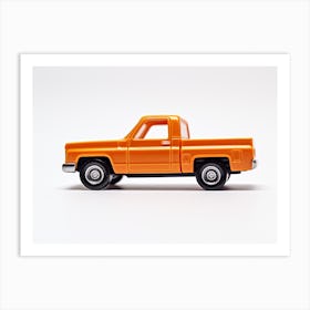Toy Car 83 Chevy Silverado Orange Art Print