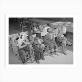Schoolchildren Playing A Game At The Fsa (Farm Security Administration) Farm Workers Camp, Caldwell, Idaho By Art Print