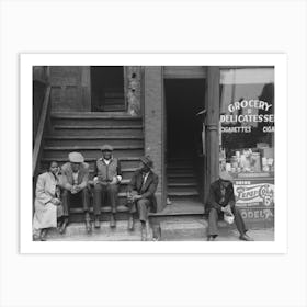 People Sitting On Front Porches In Section Of Chicago, Illinois By Russell Lee Art Print