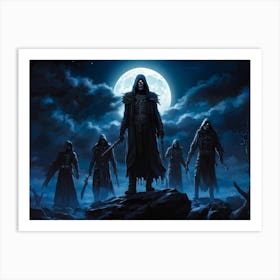 The Rising Undead In The Full Moon (16) Art Print