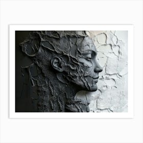 3d Effect Dark Color 3 Art Print