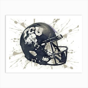 Tcu Horned Frogs NCAA Helmet Poster Art Print