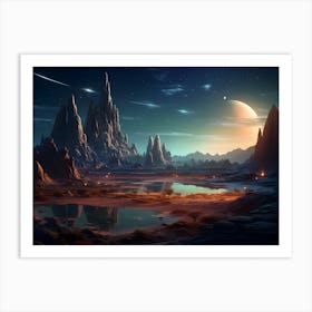 Space Landscape Art Print