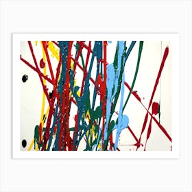 Gouache Smeared On A White Wall 1 Art Print