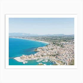 View At A Italian City On Sicily In Italy Art Print