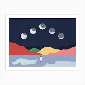 Moon Phases Art Print