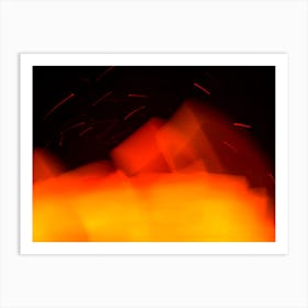 Abstract Fire And Sparks Art Print