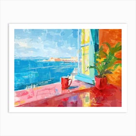 Santander From The Window View Painting 1 Art Print