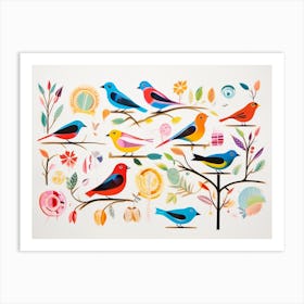 Colourful Bird Painting 7 Art Print