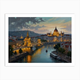 Budapest City Art Print