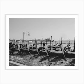 Venice Italy In Black And White 06 Art Print