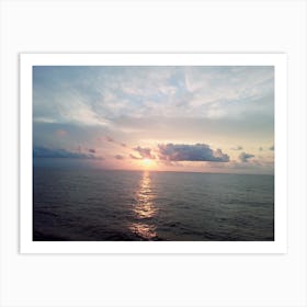 Sunset Over The Ocean 3 Art Print