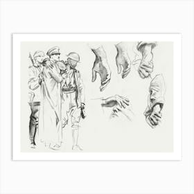 Studies For Gassed, John Singer Sargent Art Print