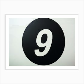 Number 9 Art Print