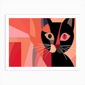 Abstract Cat 12 Art Print