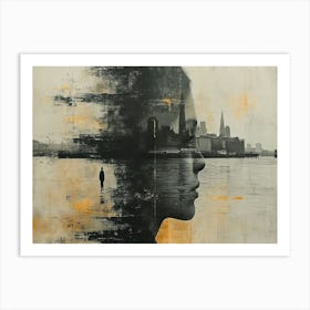 Temporal Resonances: A Conceptual Art Collection. 'The City' Art Print