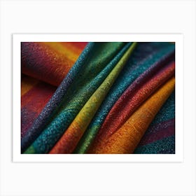 Rainbow Fabric Art Print