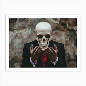 Man Holding A Skull Art Print