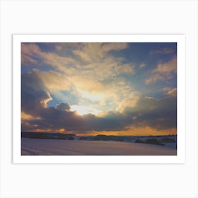 Sunset In Winter Art Print