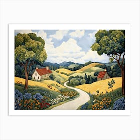 European Countryside Tapestry 2 Art Print