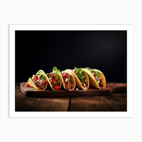 Tacos On A Wooden Board 1 Art Print