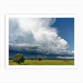 Storm Clouds Over A Field Art Print