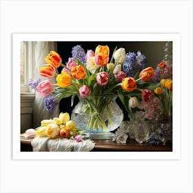 Tulips In Vase Art Print