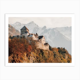 Autumn Castle Scenery Art Print