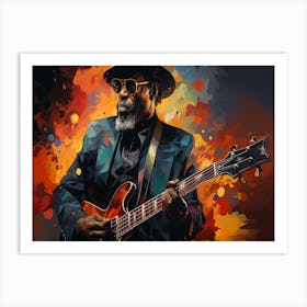 Man With A Guitar 5 Art Print