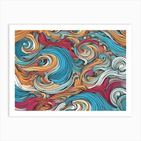 Crazy Waves Art Print