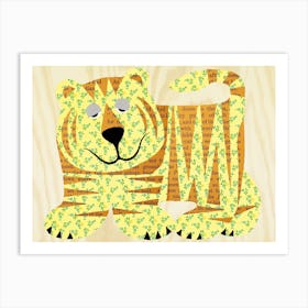 Baby Tiger Collage Art Print