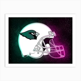 Arizona Cardinals Helmet Style Art Print