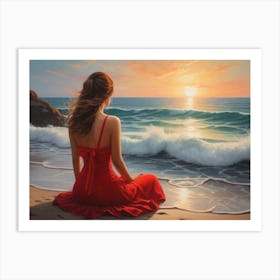 Sunset On The Beach Art Print