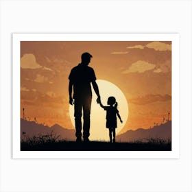 Father And Son (4) Father's Day Art Print