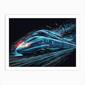 Train On The Tracks Art Print