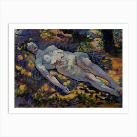 Naked Sleeper In The Clearing, Henri Edmond Cross Art Print