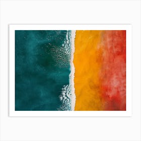 Aerial coastline 2 Art Print