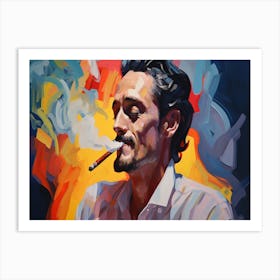 Man Smoking A Cigarette 8 Art Print